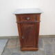 Old bedside table, marble top