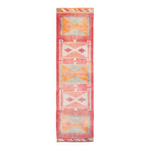 Runner Kilim Anatolien Vintage – Motifs Géométriques, Tissé Main, 96x352 Cm