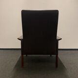 1960s Danish leather lounge chair by Hans Olsen