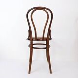 5 chaises bistrot Fischel en bois et cannage, 1890-1910