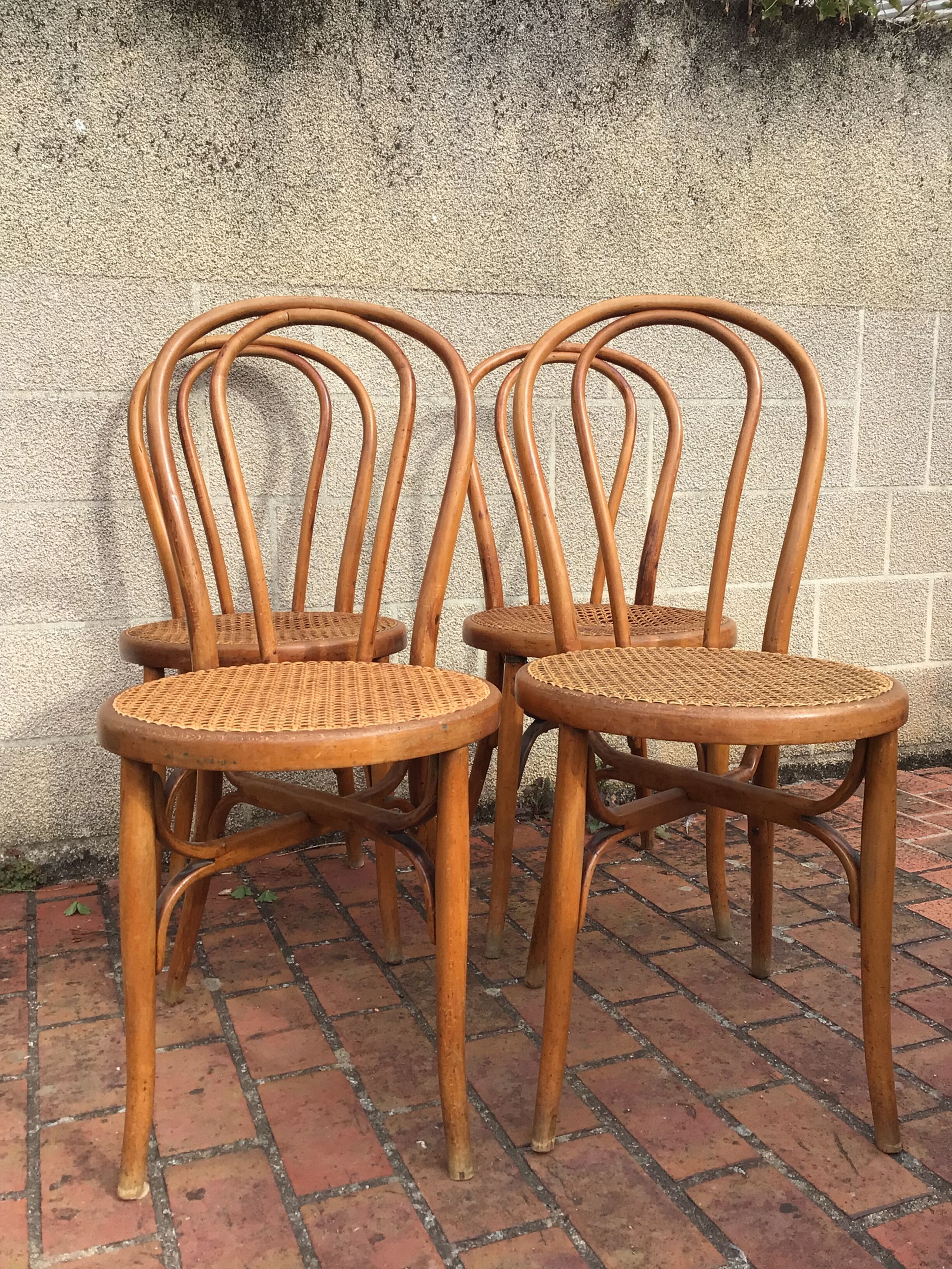 Series of 4 sgdg patented bistro chairs