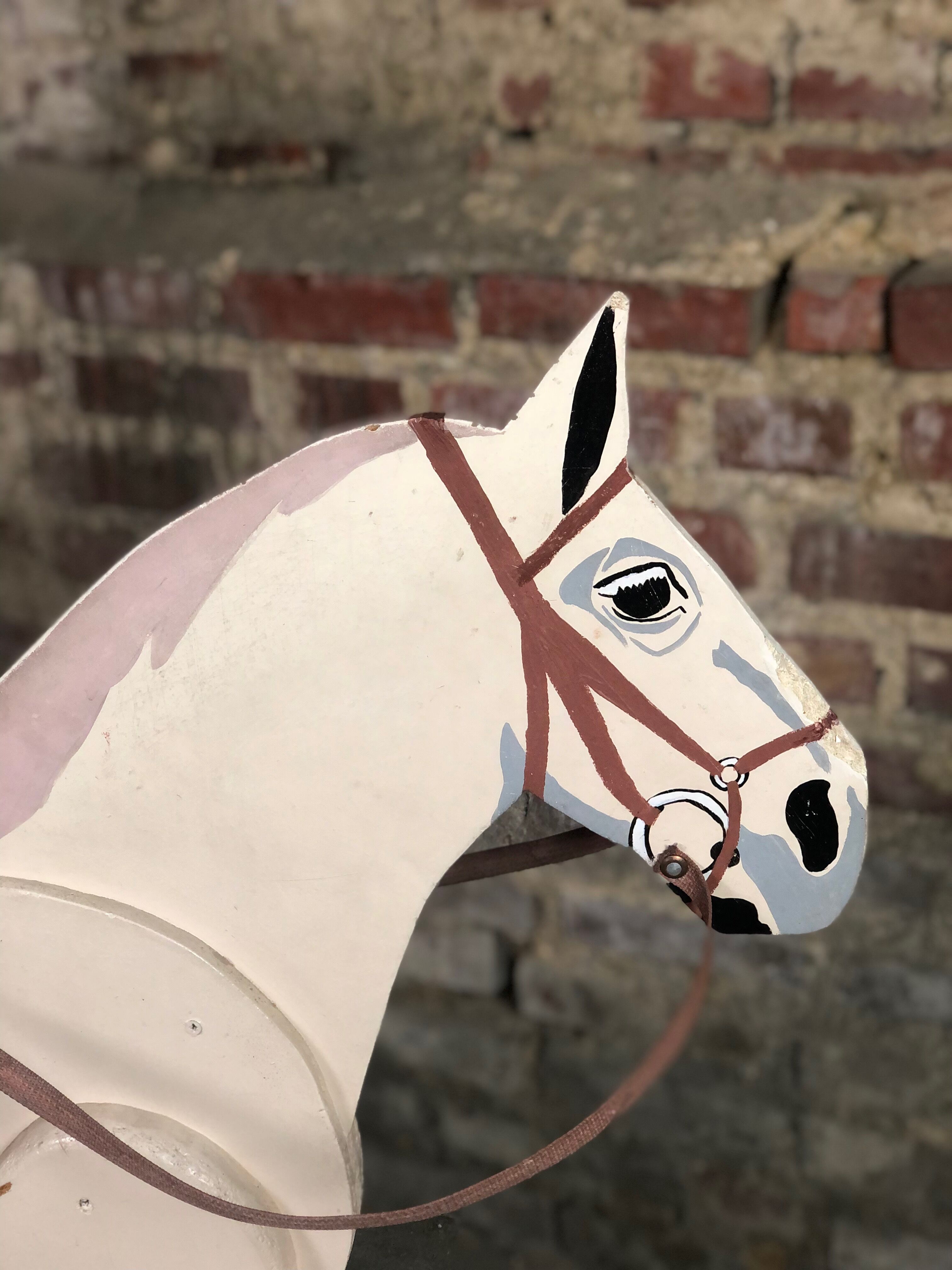 Wooden children's rocking horse 1950's