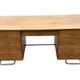 Bureau tubulaire de style Bauhaus du milieu du siècle, design des années 40 en chêne