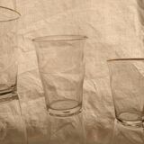 Engraved cup glass service