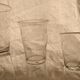 Engraved cup glass service