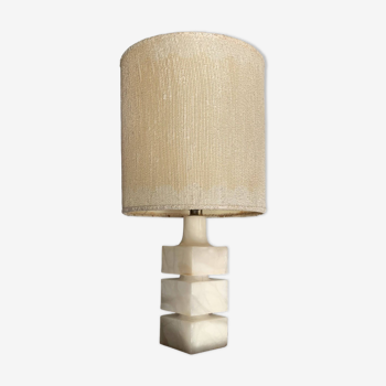 Vintage Scandinavian style geometric marble table lamp