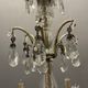 Lustre italien antique en cristal d’argent, années 1940