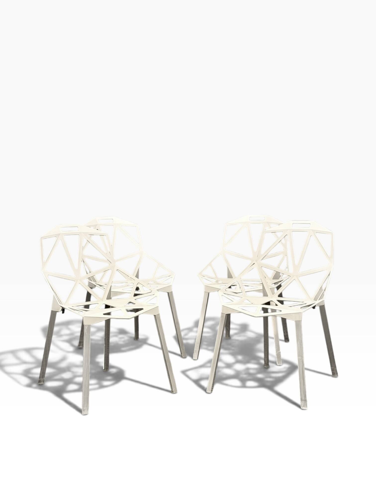 Pair of Chair One chairs — Konstantin Grcic for Magis, aluminium