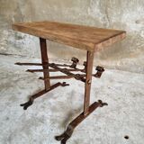 Antique shoe rack side table bench
