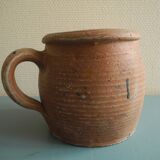 old glazed stoneware pot rustic decor