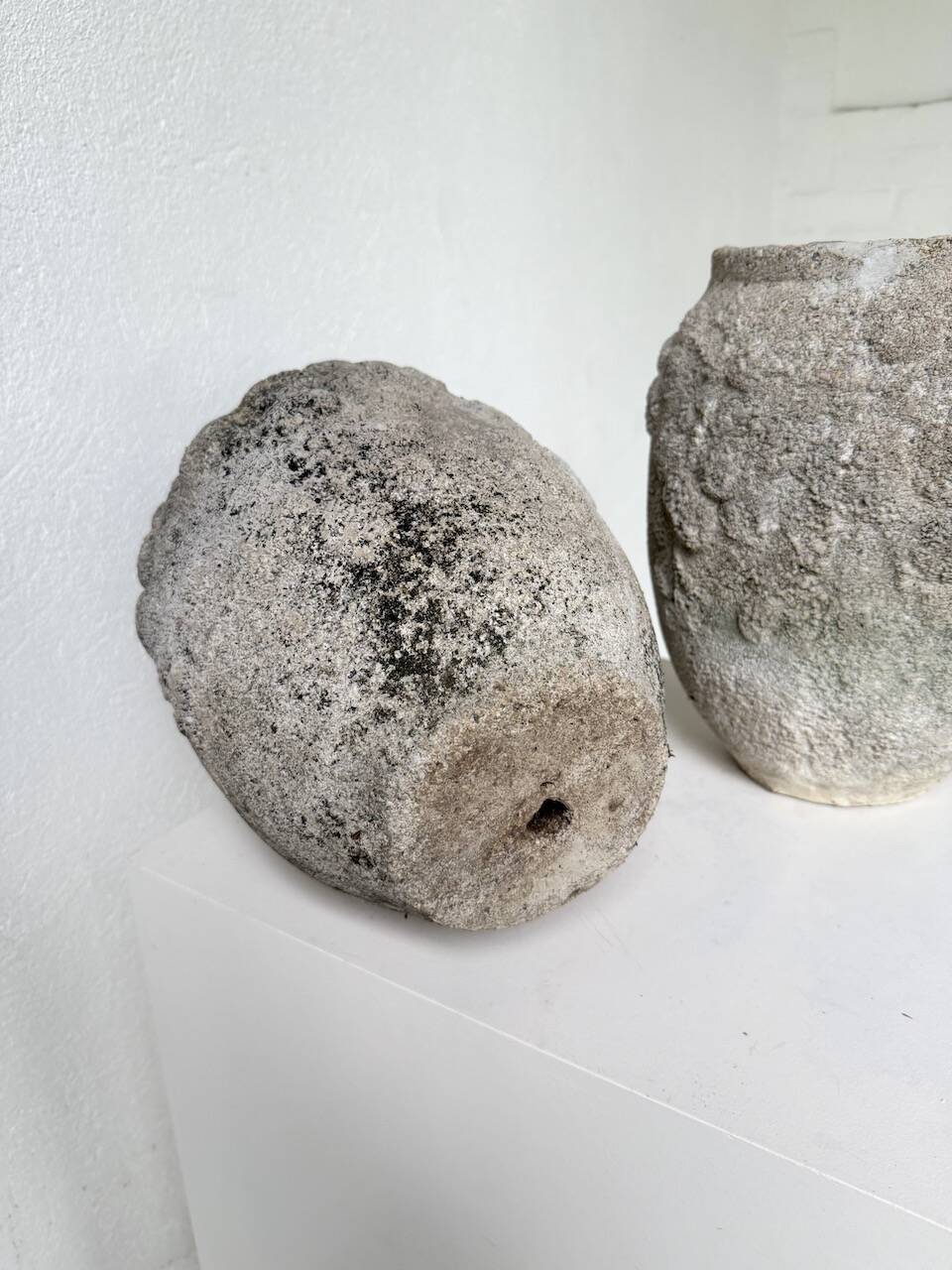 Pair of cement planters, 1900