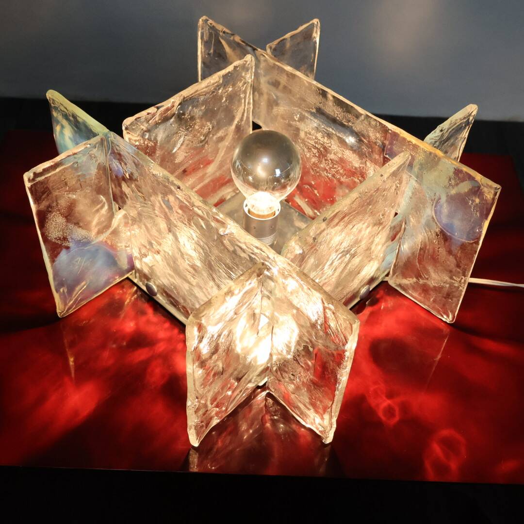 Carlo Nason Mazzega Lampada Da Tavolo/parete vetro iridescente Design