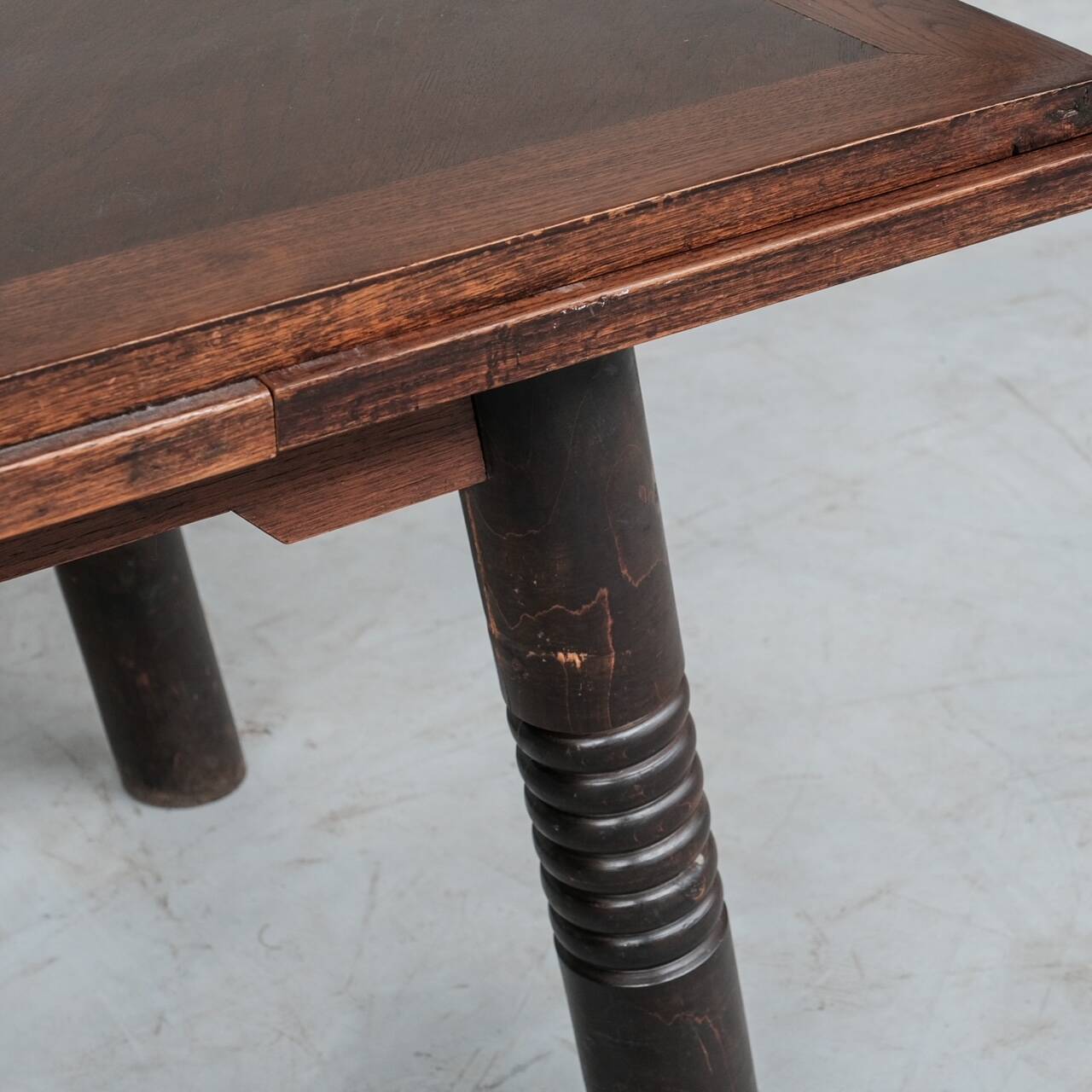 French Art Deco Oak Dining Table