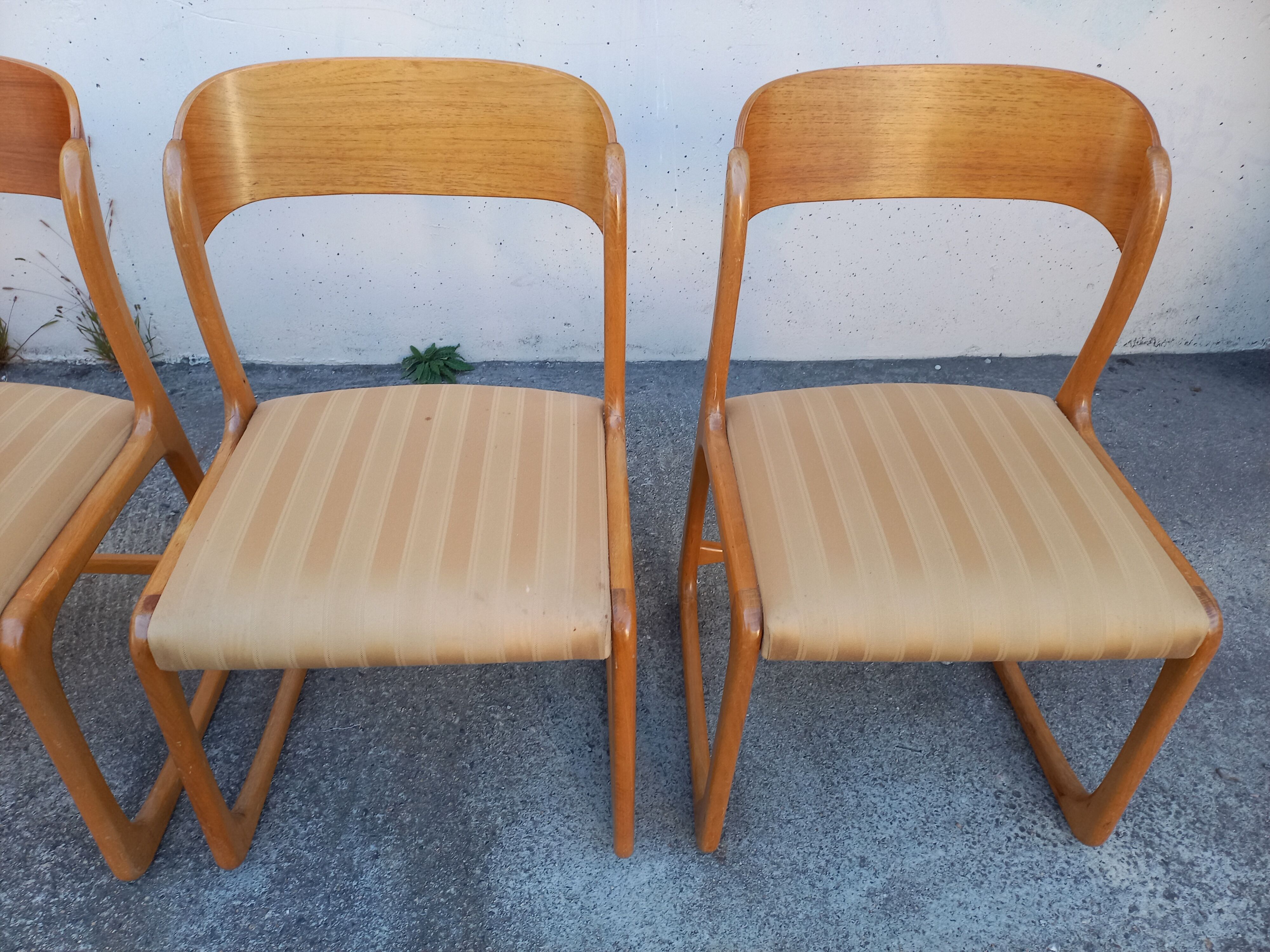 Baumann sleigh chairs, set of 8
