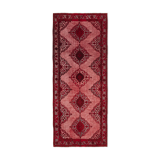 Handmade contemporary oriental 1980s 151 cm x 370 cm red rug