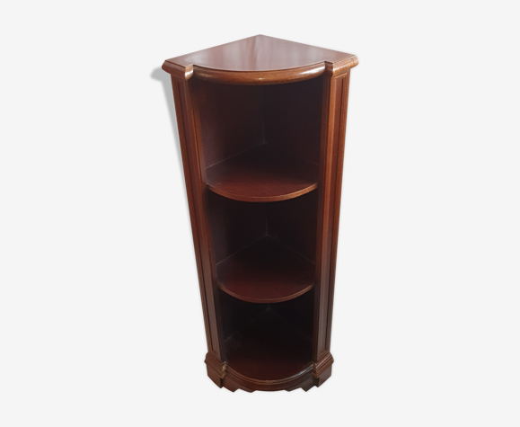 Etagère d'angle merisier de 1970