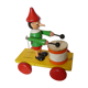 Pinocchio drum, wooden pull toy