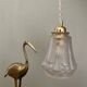 Vintage art deco tulip pendant light in frosted glass