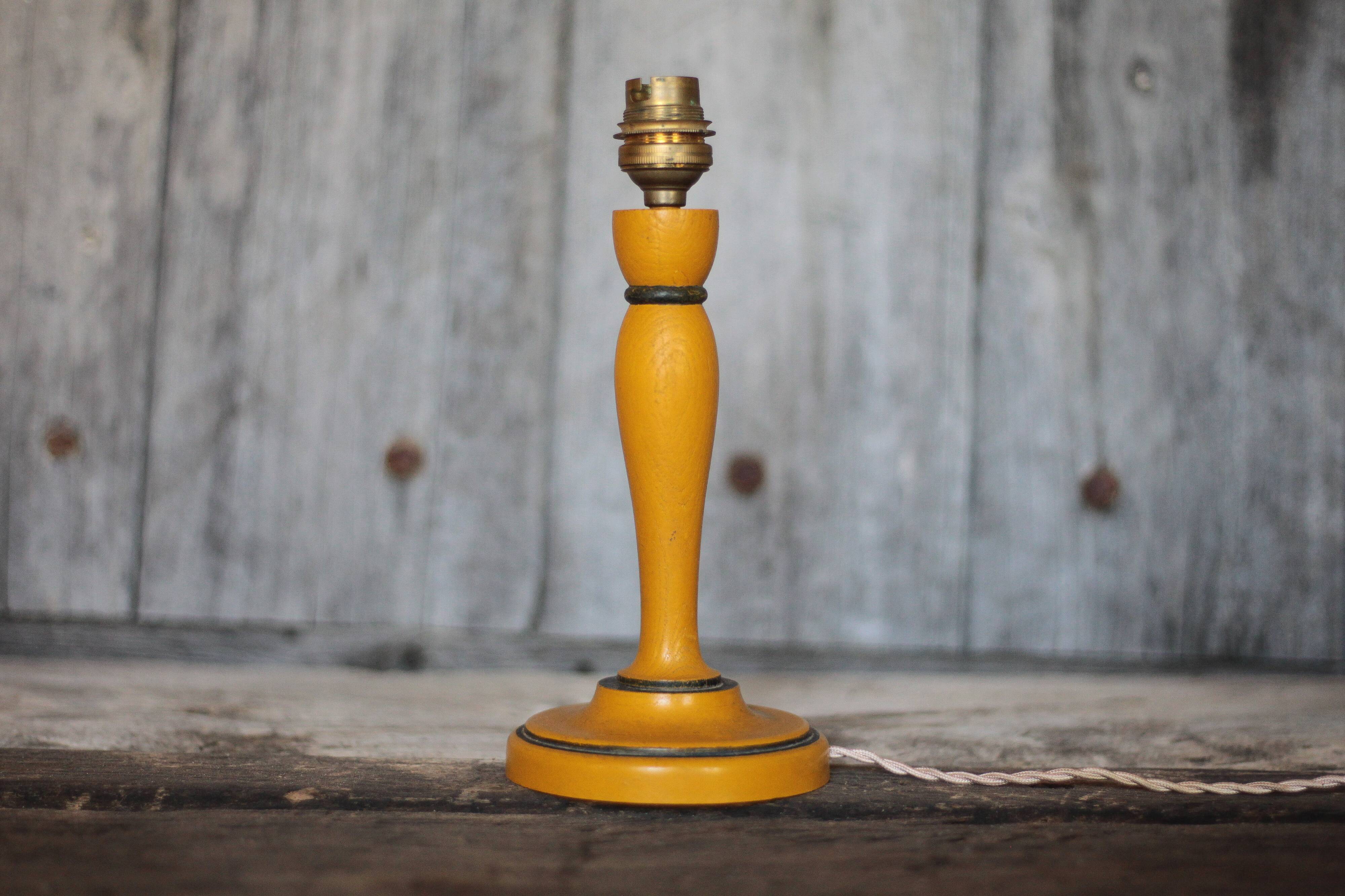 Wood lamp, vintage wooden lamp base, table lamp, living room lamp, lamp