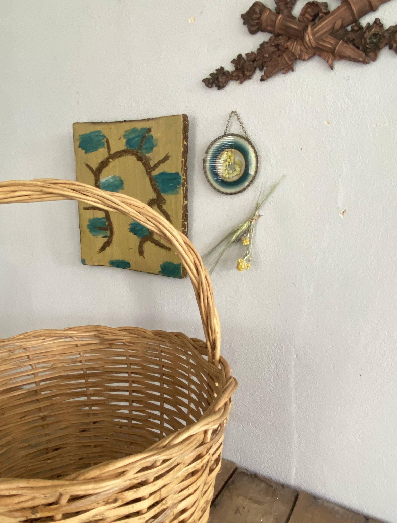 Panier rond rotin 35 cm diamètre