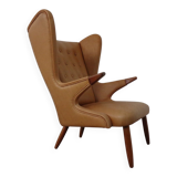 Teak and leather armchair by Svend Skipper for Skippers Møbler, Denmark, 1960s