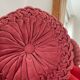 Coussin rond velours