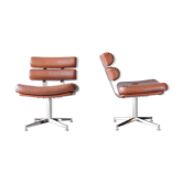 Pair of chairs - 1970 - Cognac