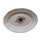 Oval dish in "Digoin" earthenware