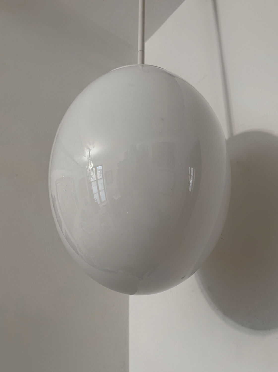 Lustre white opaline egg vintage Limburg