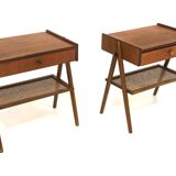 Set of 2 Scandinavian teak bedside tables, Sweden, 1960