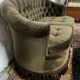 Vintage toad sofa from the 50s-60s in green velvet