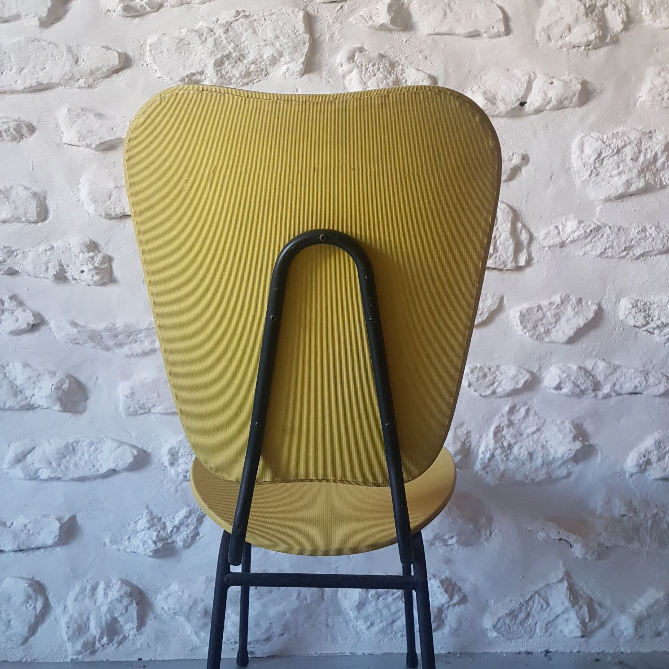 Yellow vintage tubular chair