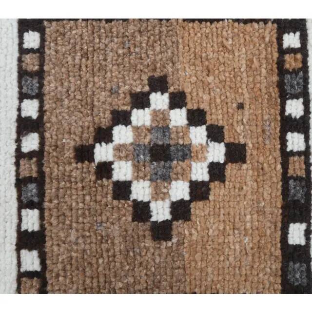 Vintage Turkish Oushak Handmade Wool Runner 100x365
