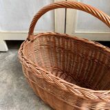 Woven wicker basket
