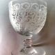 Acid-etched Baccarat glasses