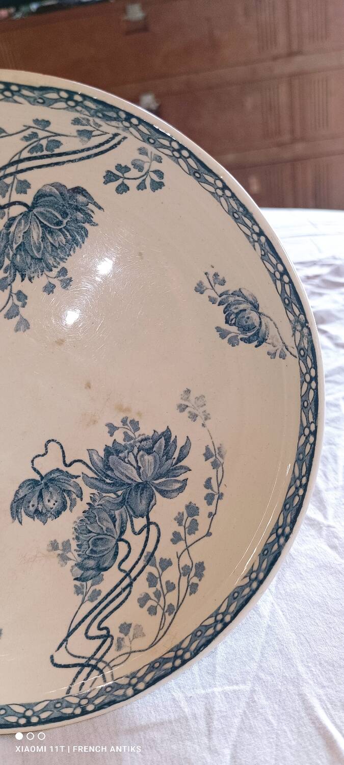 Compotier ancien terre de fer de sarreguemines. le modèle royat,