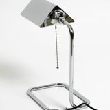 Large original 1980s chrome table lamp by Florian Schulz