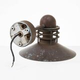 Pair of Nyhavn copper exterior wall lights by Louis Poulsen