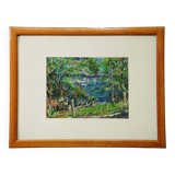 Oil painting by Alexander Michael - Chiemsee near Mittendorf 1990