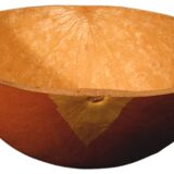 Set of 3 half gourds, sourced from West Africa, 24 – 27 – 30cm.