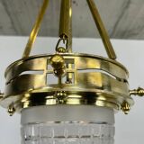 Viennese Secession Suspension in Brass attributed to Kolo Moser & Jutta Sika