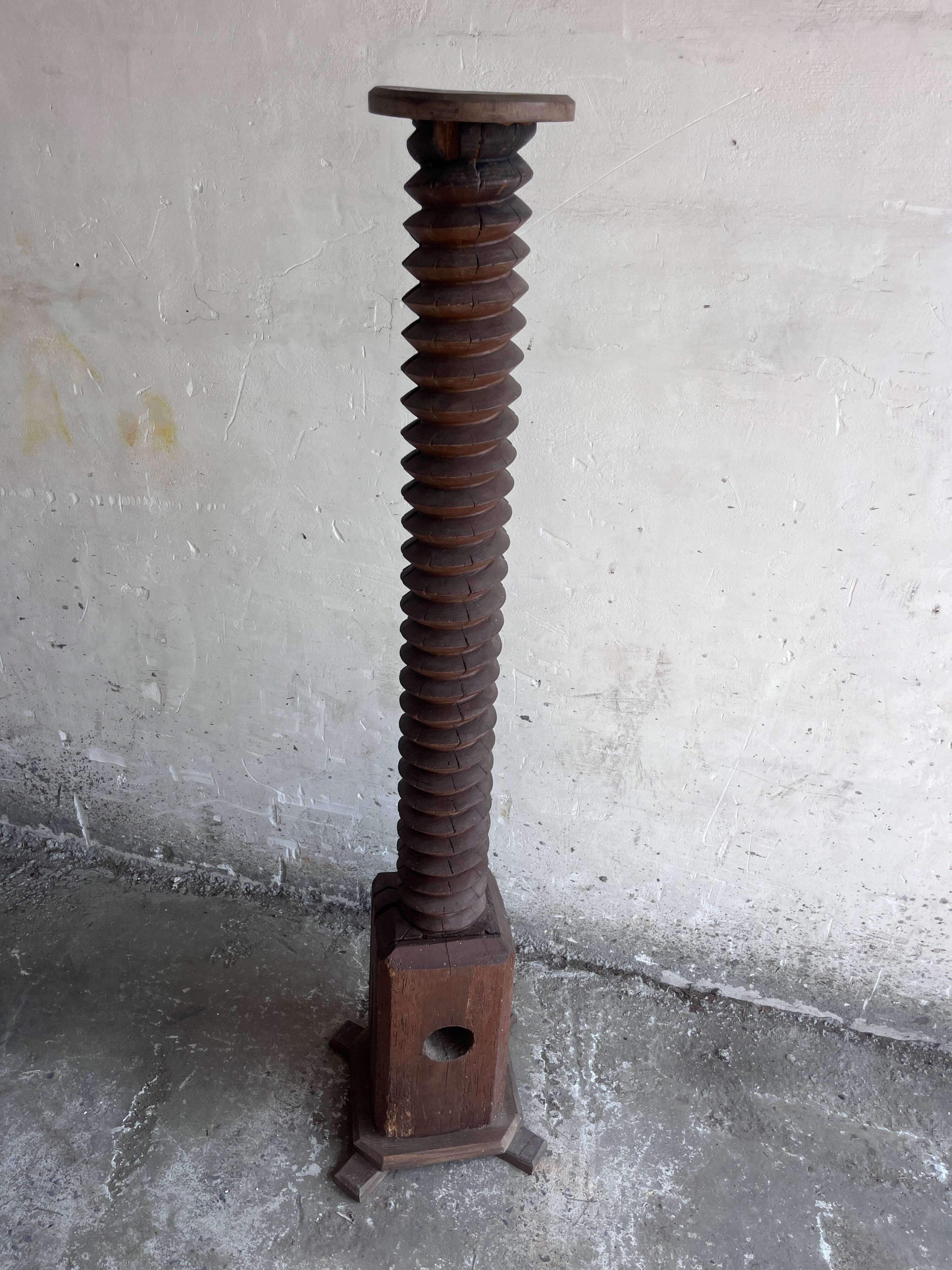 Ancient pedestal from a wine press.