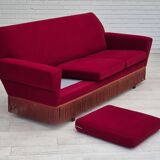 1970s, Danish 3 seater sofa by Ryesberg Møbler, original condition, velour fabric.