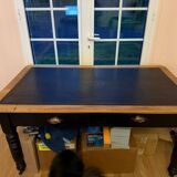 Bureau ancien cuir noir
