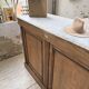Oak and marble counter 1950