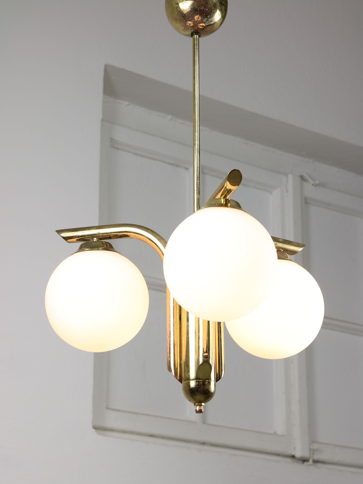 Vintage italian golden angel chandelier