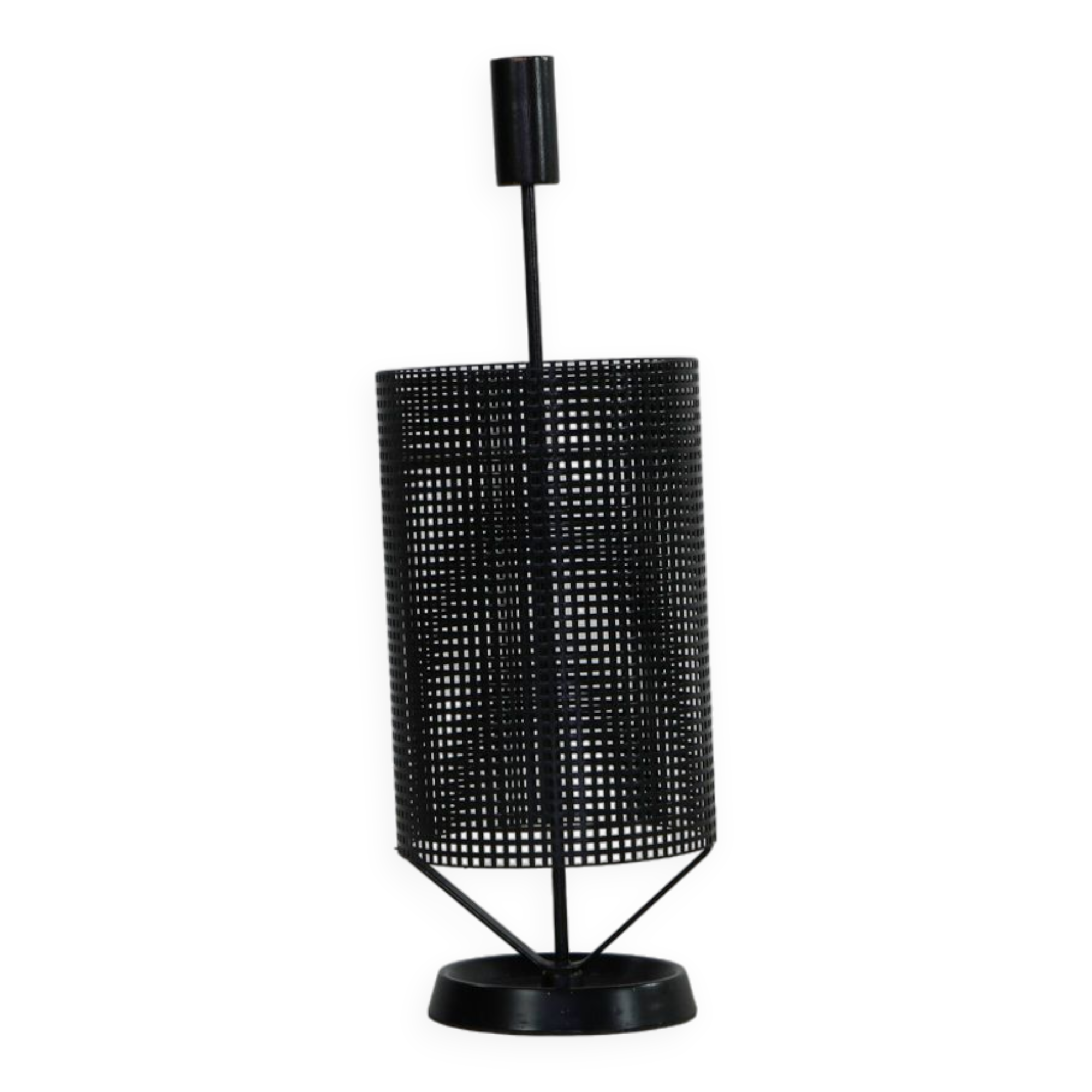 Minimalistic dutch design perforated metal umbrella stand