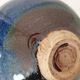Blue ball vase in enamelled ceramic signed pictogram (Signature to be identified)
