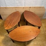 Mid century retro vintage teak trinity coffee table by nathan 1960