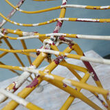 Yellow metal basket Chair years 50